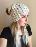 Slouchy Ribbed Style Crochet Beanie