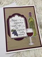 Red Wine Birthday Card