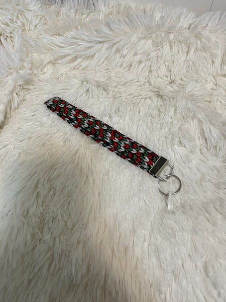 Christmas Knit Sweater Keychain Wristlet