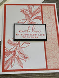 Coral Much Love Wedding Card