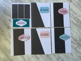 Set of 6 Black and White Cards