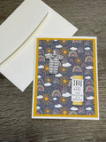 Navy Rainbow Baby Card