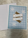 Snowflake Seasons Greetings Christmas Card