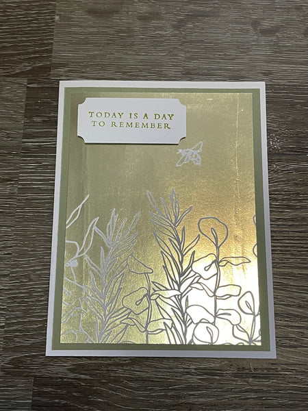 Metallic Day to Remember Card