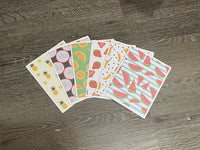 Set of 6 Fruit Cards