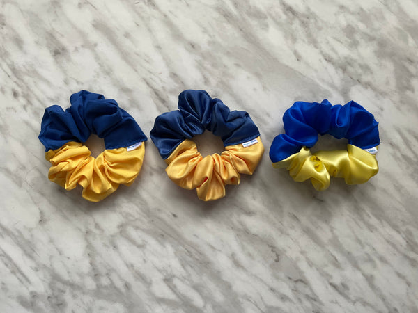 Set of 3 Ukrainian Flag Scrunchies