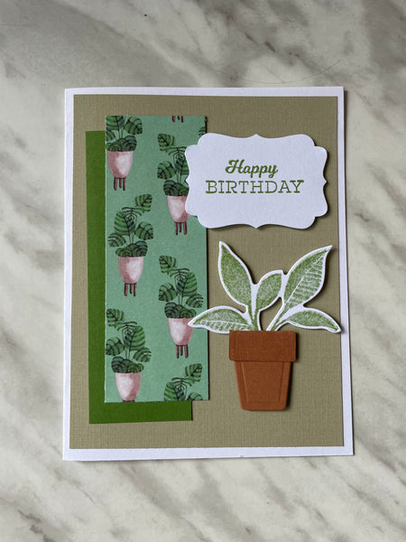 Potted Plant Birthday Card