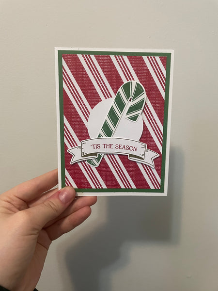 Candy Cane Stripes Christmas Card