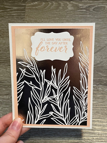 Copper Metallic Anniversary Card